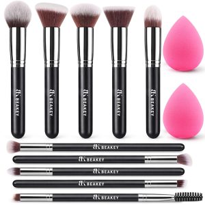 BEAKEY Makeup Brushes Set. Professional Foundation Eyeshadow Concealer Blush Powder Bronzer Applicator.